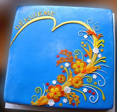Blue and Gold - Cake by Alena