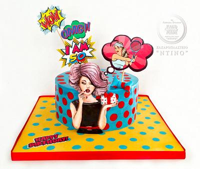 Pop Art Lady - Cake by Aspasia Stamou