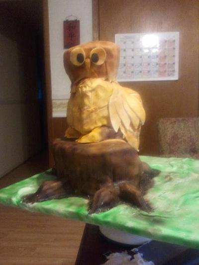 Hooter the owl - Cake by Caking Around Bake Shop