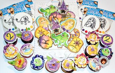 Tangled Themed Birthday Set - Cake by Isabelle (Cotati Sugar Mamas)