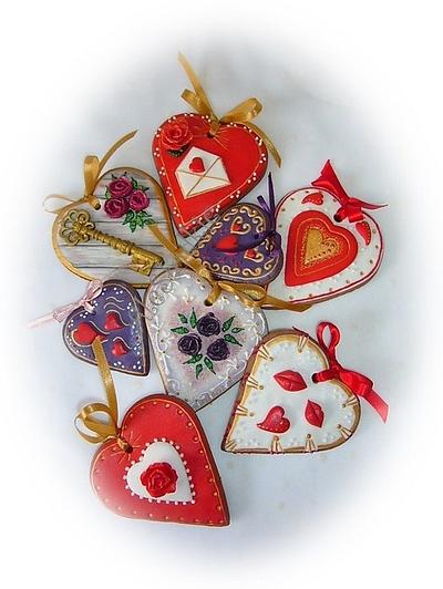 Valentines Heart cookies - Cake by Bożena