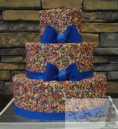 Funfetti Tiered Wedding Cake | A Little Cake - Cake by Leo Sciancalepore