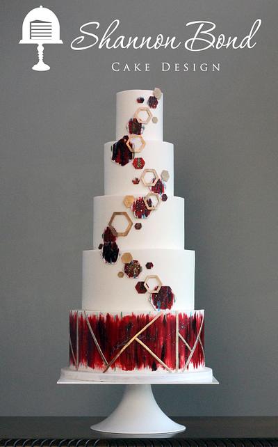 Geometric Wedding Cake - Cake by Shannon Bond Cake Design