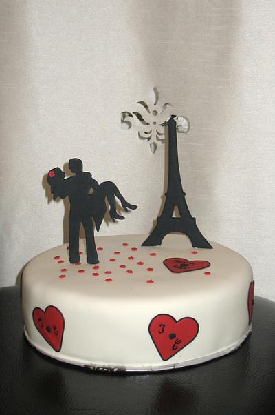 love,paris and macarons - Cake by cakesbyoana