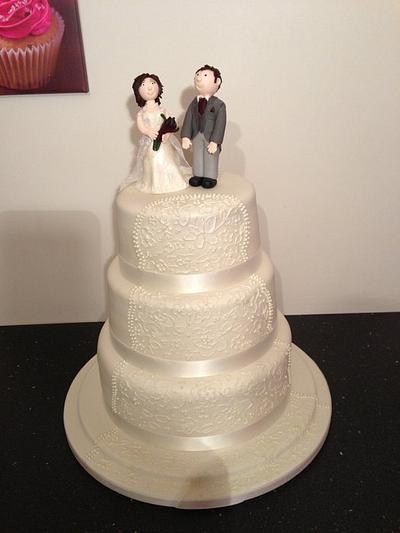 3 tier wedding  - Cake by Donnajanecakes 