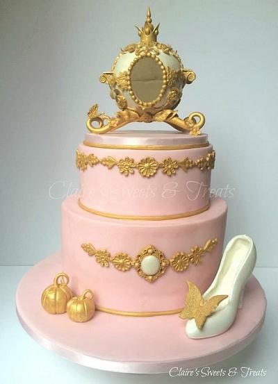 Princess carriage christening cake - Cake by clairessweets