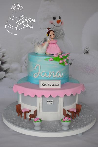 LITTLE GIRL AND SWAN - Cake by Zaklina