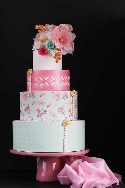 Spring Wedding Cake I - Cake by Laura Lopez