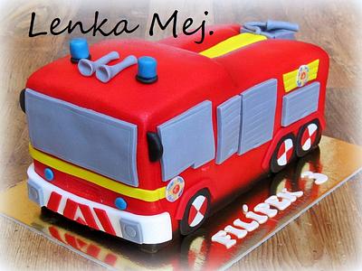 Fire truck - Cake by Lenka