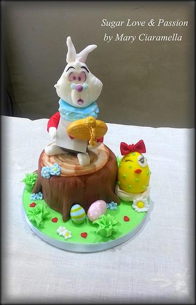 The White Rabbit (Easter time) - Cake by Mary Ciaramella (Sugar Love & Passion)