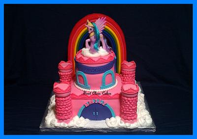 My Little Pony Princess Celestia Castle Cake - Cake by First Class Cakes