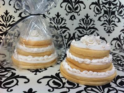 Wedding Cake Cookie Favor - Cake by SugarMommas Custom Cakes