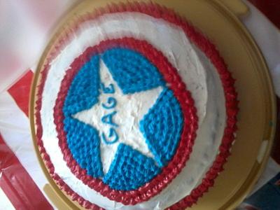 captain america's sheild - Cake by cakemakerintraining