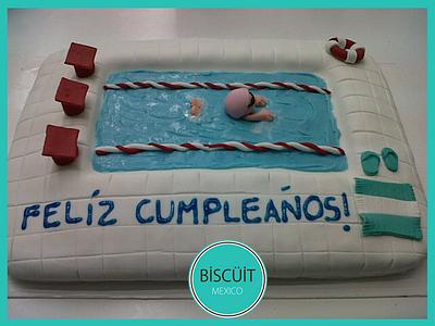 At the pool - Cake by BISCÜIT Mexico