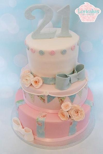 Pretty bunting cake - Cake by Loricakes