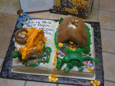 World of Dragond book cake - Cake by Tetyana