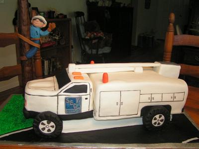 Bucket truck groom's cake - Cake by Cake Creations by Christy