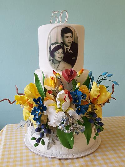 50th wedding aniversary - Cake by iratorte