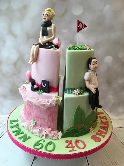 Joint birthday cake  - Cake by Elaine - Ginger Cat Cakery 