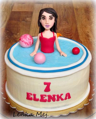 Little Girl in the Pool - Cake by Lenka