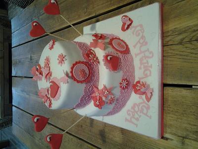 pink girl cake - Cake by kreataart