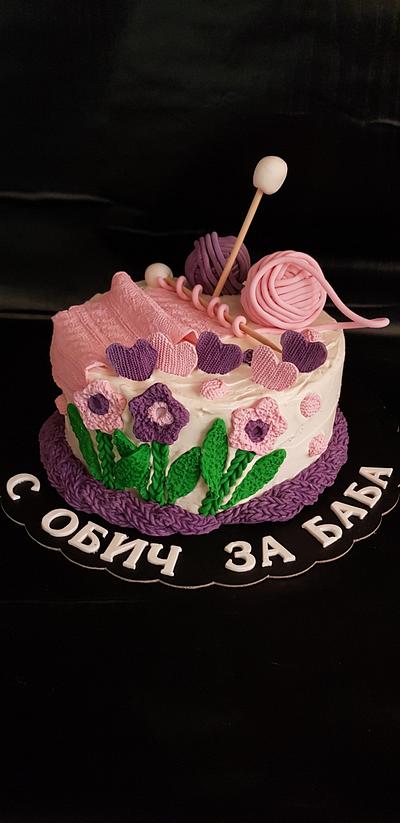 cake with knitting - Cake by Ladybug0805