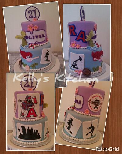 21st birthday cake - Cake by Kelly Stevens