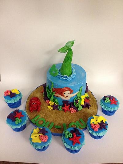 little mermaid  - Cake by d and k creative cakes