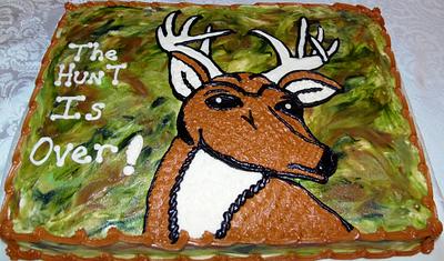 Buttercream Deer Grooms cake - Cake by Nancys Fancys Cakes & Catering (Nancy Goolsby)