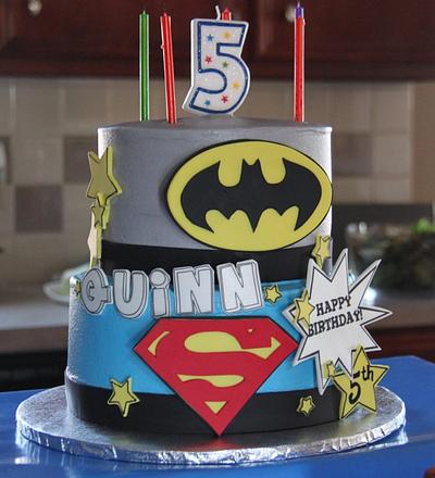 5th Birthday Superhero Cake  - Cake by DaniellesSweetSide