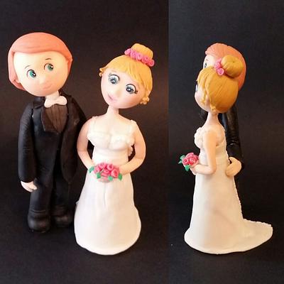 Cake topper, bride and groom - Cake by LiliaCakes