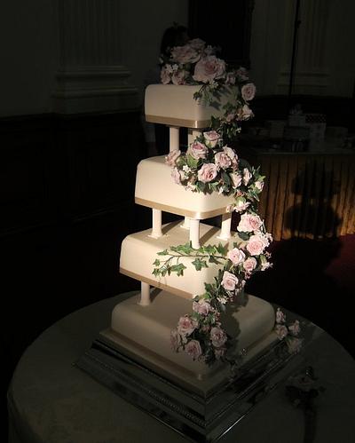 Rose & Ivy Wedding Cake - Cake by Tracey