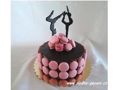 Gymnastics chocolate cake with macaroons - Cake by Zdenka Michnova