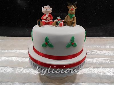 Santa n Rudolph - Cake by Dinkylicious Cakes