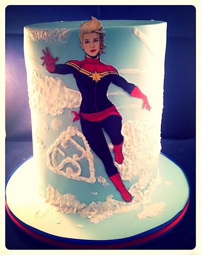 Superjosh Collaboration Captain Marvel - Cake by Sheona 