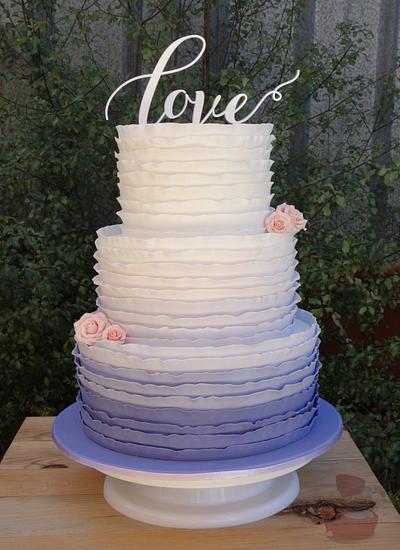 Purple Ombre Wedding Cake - Cake by Jaymie