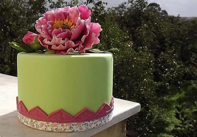 cake with peony - Cake by ANTONELLA VACCIANO