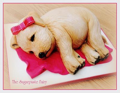 Alexa's puppy - Cake by The Sugarpaste Fairy