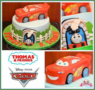 Lightening McQueen & Thomas The Tank - Cake by Farida Hagi