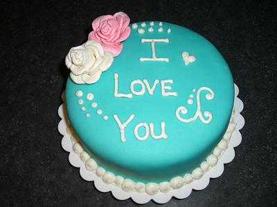 Valentine's Day "I love you" Cake - Cake by Amanda