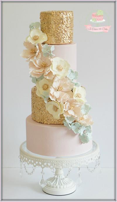 Sequins and florals - Cake by Jo Finlayson (Jo Takes the Cake)