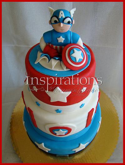 Capitan America Cake - Cake by Inspiration by Carmen Urbano