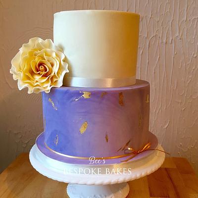 Purple and Gold - Cake by Sweet Alchemy Wedding Cakes