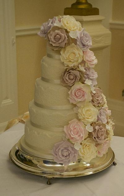 My Sisters Wedding Cake - Cake by Sugar Ruffles