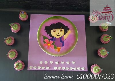 Dora the explorer airbrushed cake  - Cake by Simo Bakery