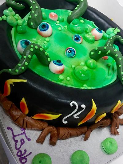 Witches Cauldron  - Cake by Lucky Bear Cakes 