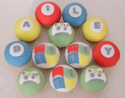 Xbox & Microsoft cupcakes - Cake by Sugar-pie