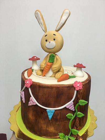 Bunny and wood - Cake by Valen martinez