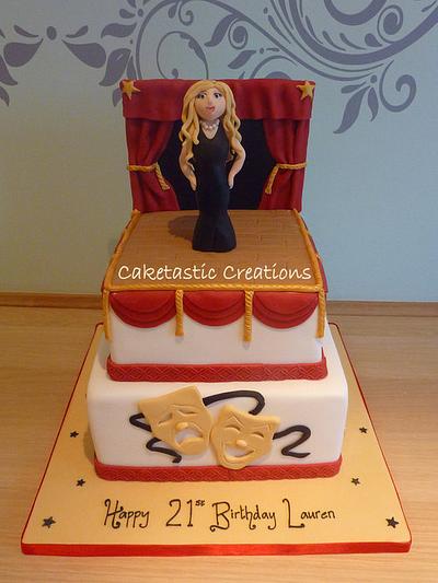 Theatre Stage 21st Birthday Cake - Cake by Caketastic Creations
