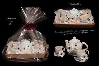 Edible Gift Tea Set - Cake by Cakes by Nina Camberley